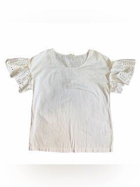 Jane and Delancey White Eyelet Sleeve Women's Top US S